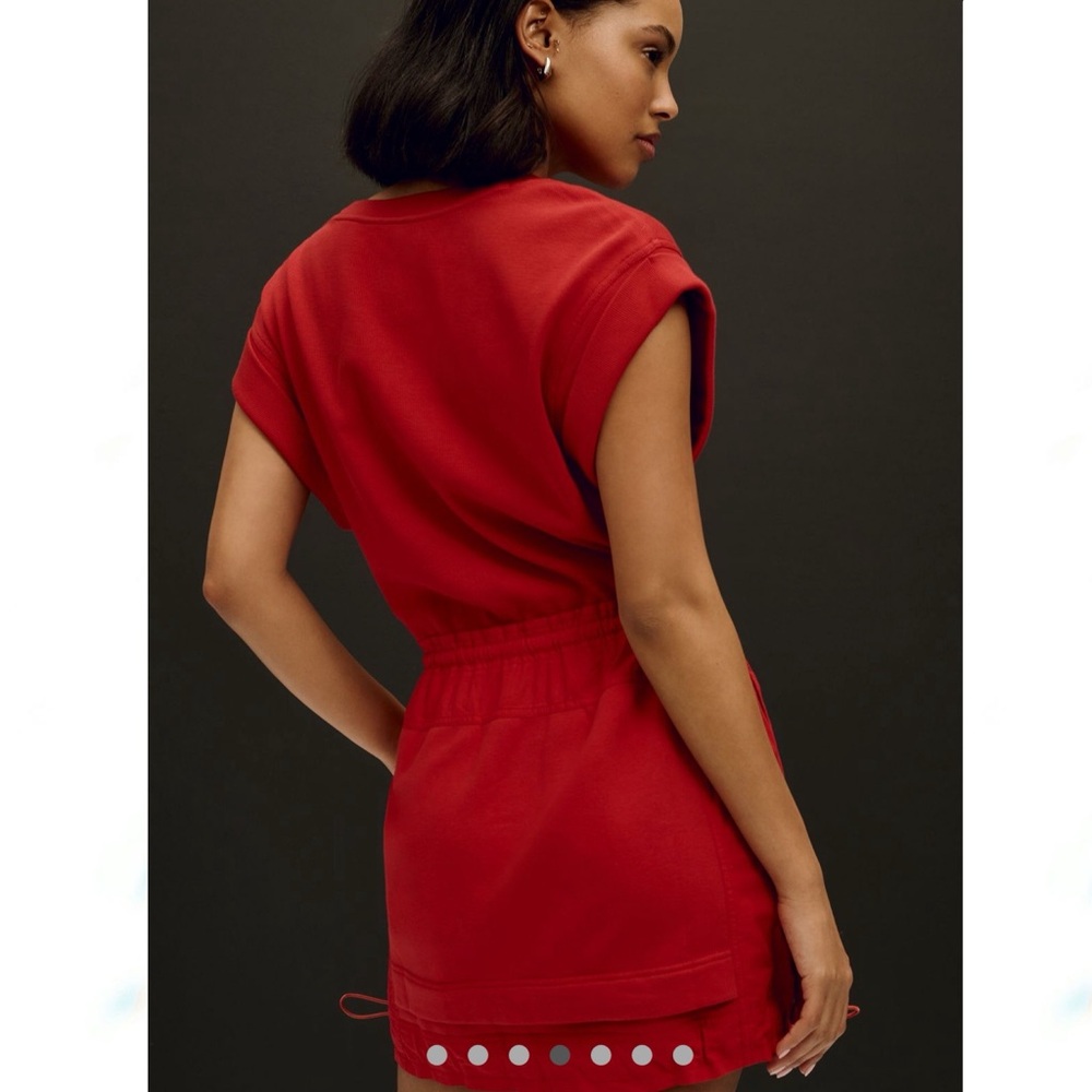 Daily Practice Red Dolman Sleeve Mini Dress - Picture 3 of 6